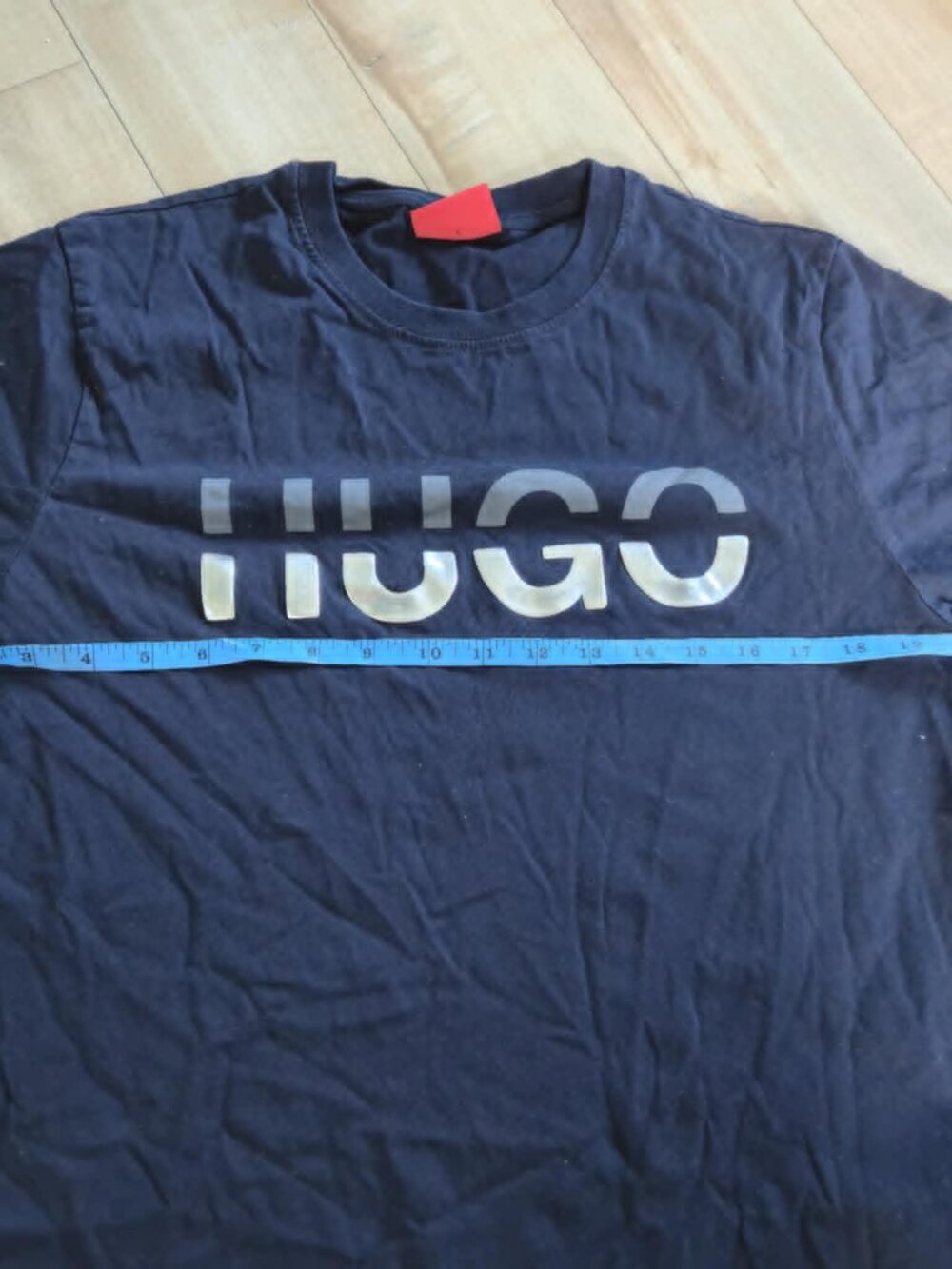 HUGO Hugo Boss Reflective Logo T-Shirt Men’s Large Navy Blue - Picture 4 of 9